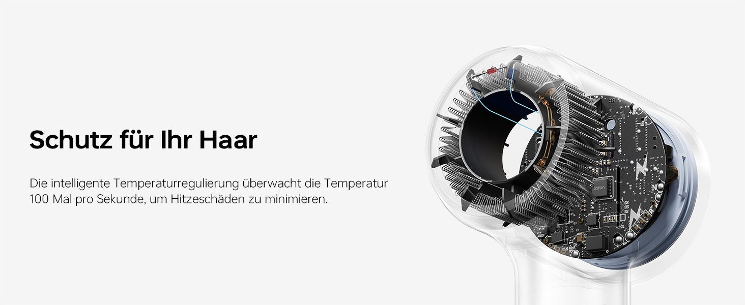 Компактний фен для волосся Laifen Mini (Гляcier Blue): 110 000 об/хв, іонізація 200М, термоконтроль, режим для дітей, з дорожньою сумкою та насадкою для вирівнювання
