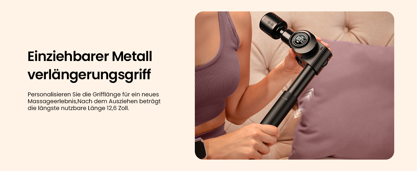 Перкусійний масажер Napre Massage Gun з функцією підігріву та охолодження, складаний масажний пістолет для тіла, спини та плечей, 32 рівні швидкості, 5 кутів нахилу, Gloss Black