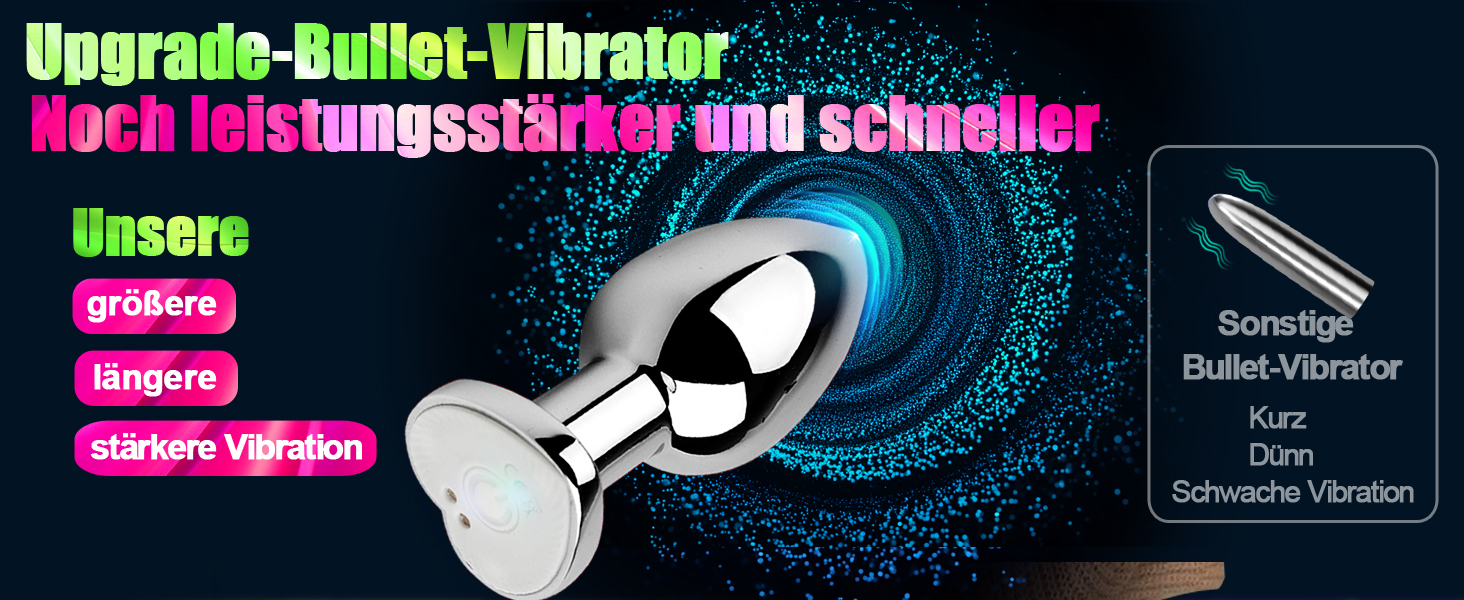 Анаlvibrator ChicLSQ з LED підсвіткою та пультом дистанційного керування Bluetooth, 9 режимів, нержавіюча сталь, для чоловіків та жінок