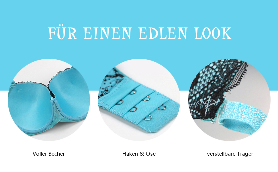 Чорний мереживний бюстгальтер та труси Moonbadi з пуш-ап, розмір 85E, червоний