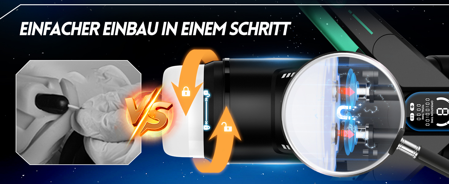 Інтимна іграшка для чоловіків Eanatoys Masturbieren з 9 вібраціями, телескопічною функцією та LCD-дисплеєм (зелена)