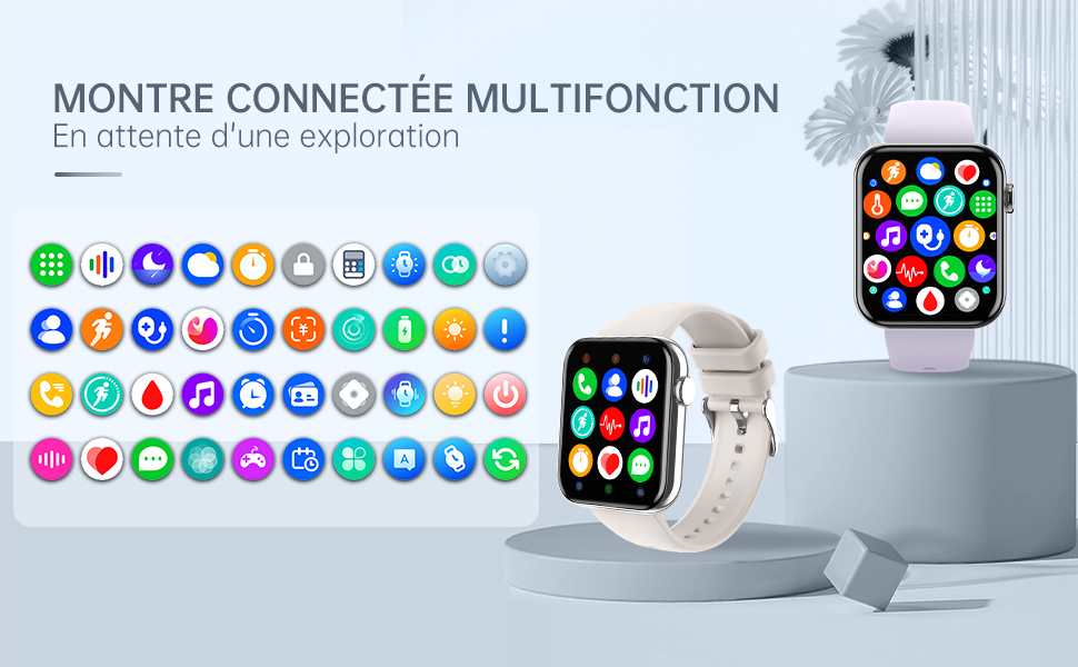 Смарт-годинник I52 Smartwatch сріблястого кольору, водонепроникний фітнес-трекер