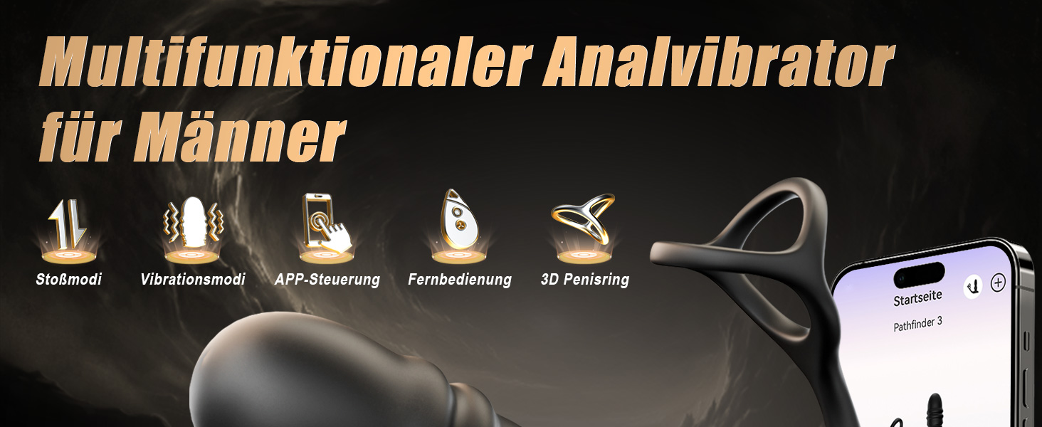 Анальні вібратори для чоловіків: дildo-вібратор, анальний плагін з 7 функцій, стимуляція простати, кільце для пеніса. Іграшки для пар.