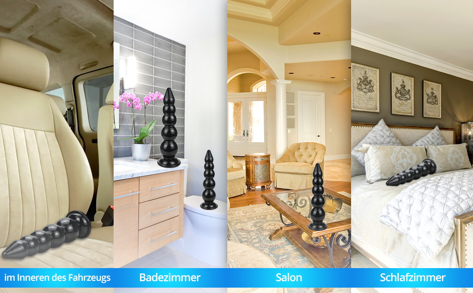 Анальні кулі Riesen з присосками та анальним плагіном, набір з 5 шт. для масажу простати та стимуляції G-точки