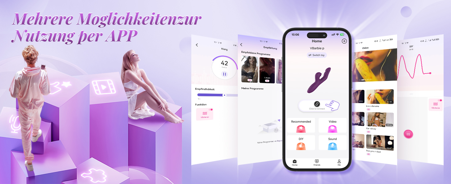 Вібратор для жінок: набір для клітора, сексуальна іграшка з нагріванням, 10 режимів вібрації, стимулятор для пар, фіолетовий