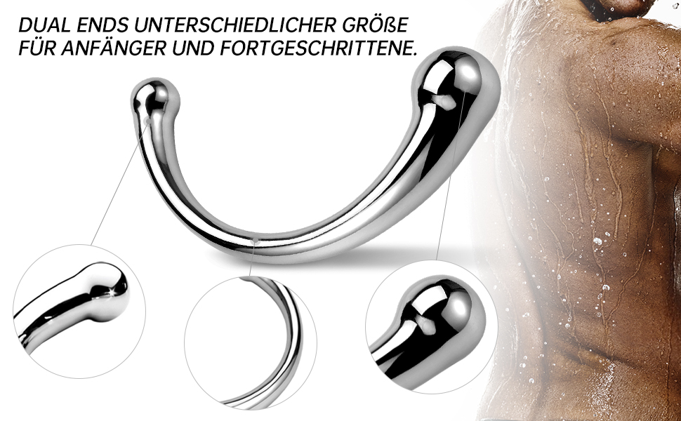 Анальний вібратор Roluck для чоловіків та жінок - металевий анальний плагін, стимулятор G-точки та вагіни