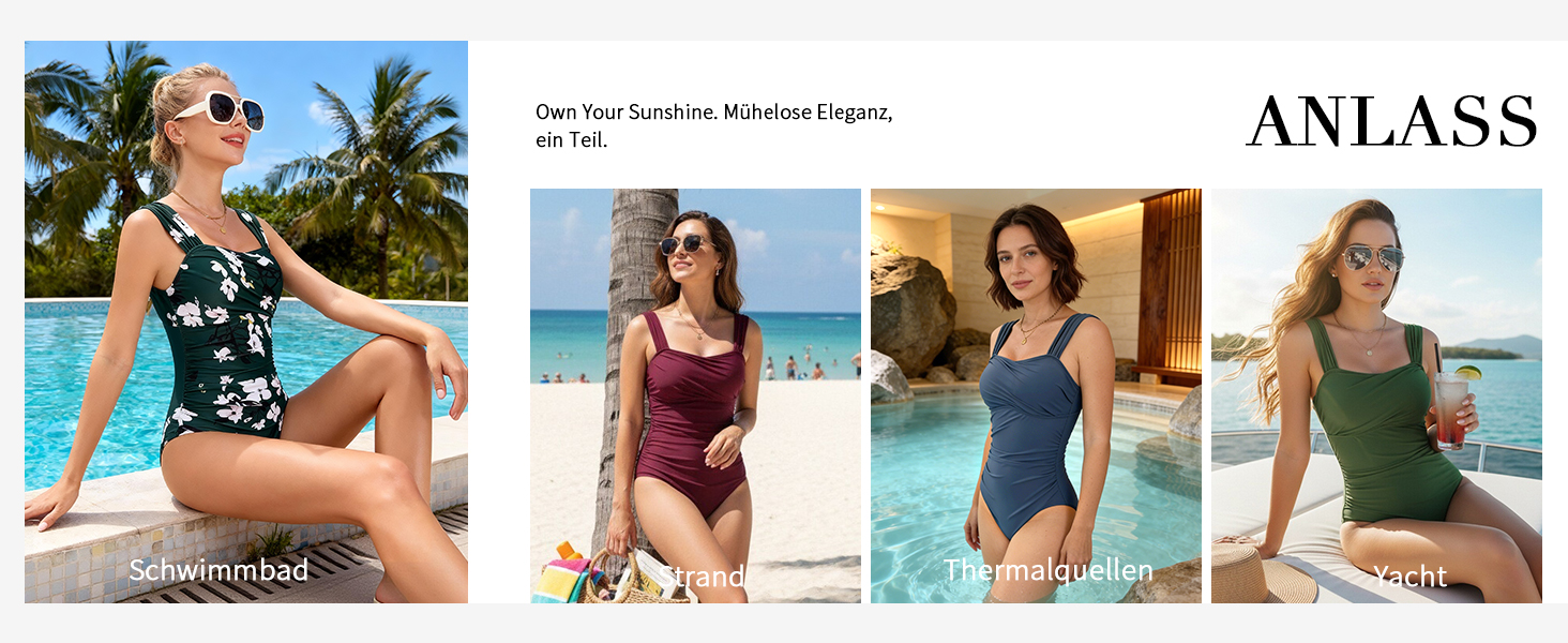 Світшот Badeanzug Damen: Одноцільний купальник з високою талією, Push Up, вінтажний, великі розміри, контроль живота, схуднення, пляжний, темно-зелений/рожевий з квітами