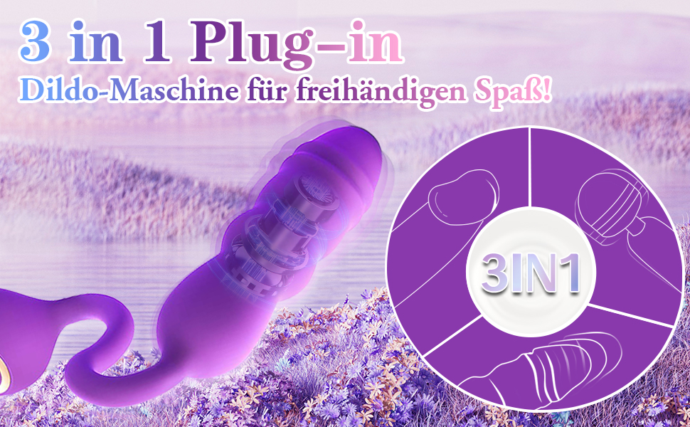 Vibrator G-Punkt для жінок: 3-в-1, силікон, 10 режимів, 9 стосунків, водонепроникний