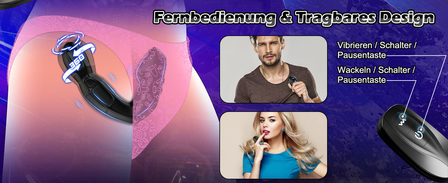 Вібратор для чоловіків Analplug для чоловіків – стимуляція простати, анальний плагін, секс-іграшка для чоловіків з 10 обертами та 10 вібраціями, секс-іграшка для пар Buttplug