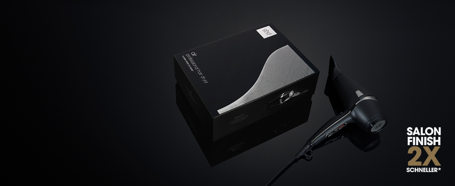 Професійний іонний фен для волосся ghd air для швидкого сушіння, чорний