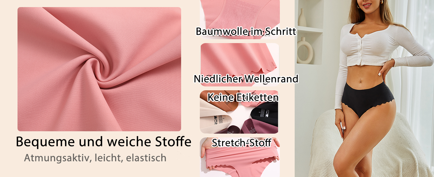 Шорти жіночі безшовні з високою талією, трусики-сліпи, 6 шт. (чорний) L