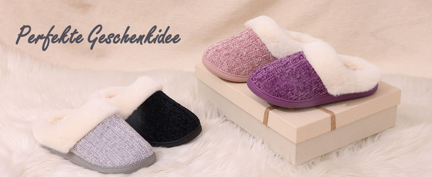 Жіночі зимові капці Evshine з плюшу та ефектом пам'яті (Memory Foam), рожеві, розмір 38/39 EU