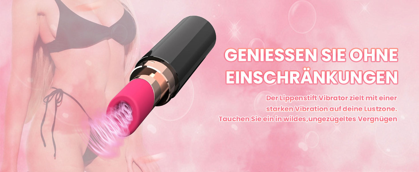 Вібратор для жінок TYDAY 6 SaugmodiLippenstift - міні вібратор для G-точки, водонепроникний, тихий, для стимуляції клітора, сексуальні іграшки для жінок та пар