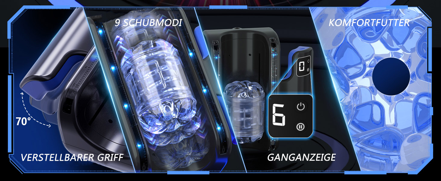 Електричний мастурбатор з телефоном-підставкою, 7 функцій, подвійний хват, для чоловіків