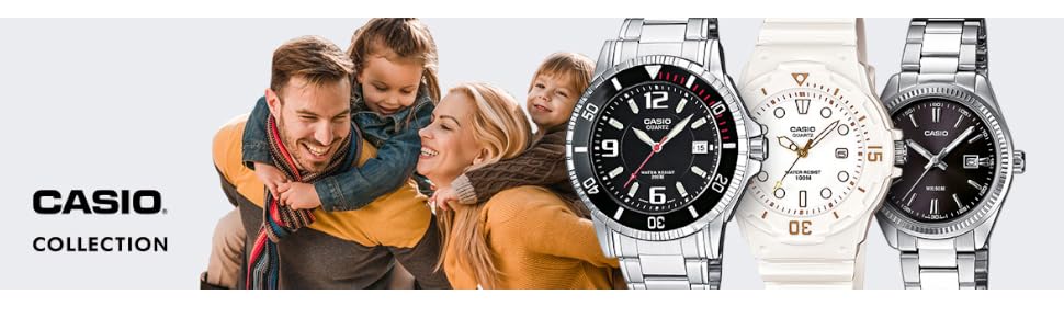 Наручний кварцовий годинник Casio Collection унісекс з полімерним ремінцем, чорно-сріблястий