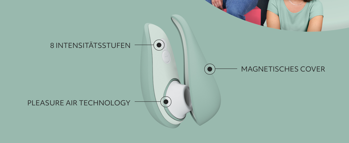 Womanizer Liberty 2 – Стимулятор клітора з 8 рівнями інтенсивності, водонепроникний, перезаряджуваний, для жінок та пар, колір шавлії