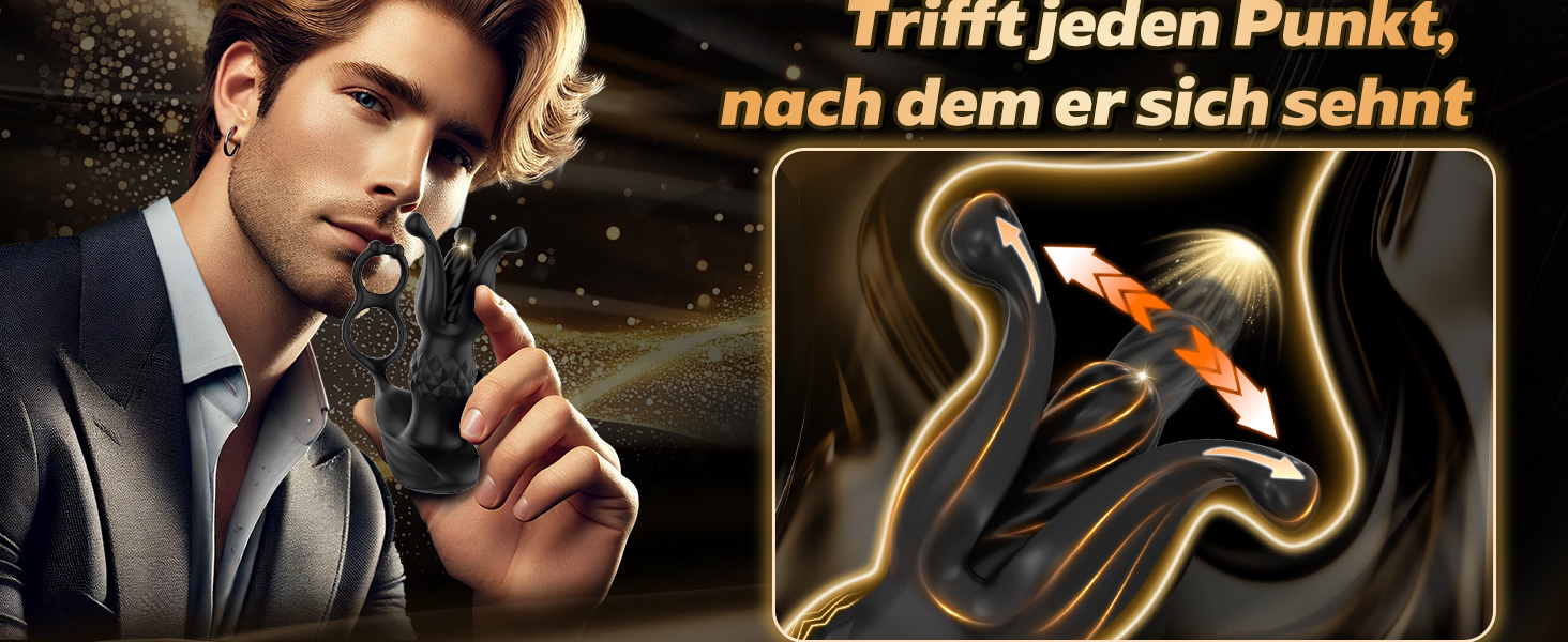 Вібратор для простати, анальний вібратор QRRQ з 9 режимами вібрації, USB зарядка, IPX6 водонепроникний, іграшка для чоловіків