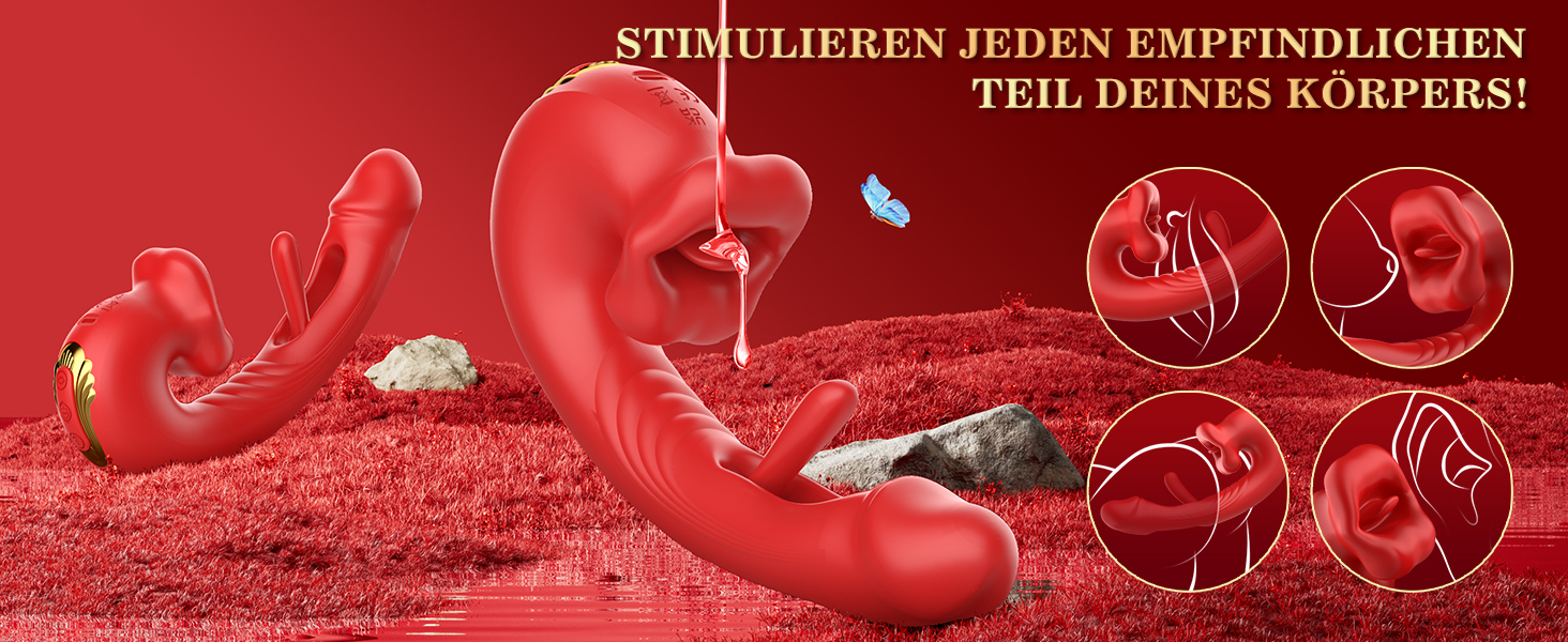 Вібратор для жінок Dildo з G-точкою, набір вібраторів з кліторальною стимуляцією, 10 режимів вібрації та 10 ударних режимів, секс-іграшка для жінок та пар, стимулятор клітора