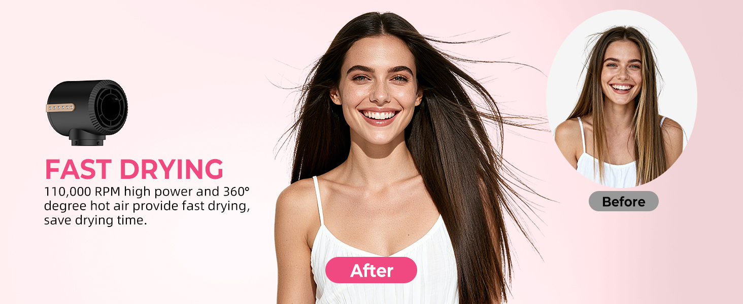 Мультифункціональний стайлер для волосся 7 в 1 Atopskins Airstyler Pro: фен з дифузором, круглі щітки, випрямляч та плойка для локонів Beach Waves, чорно-золотий