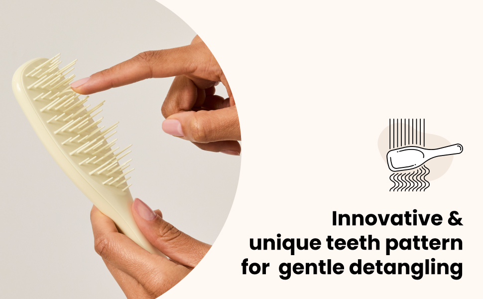 Гребінець-розчісувач Tangle Teezer Ultimate Detangler для вологого та сухого волосся, Chamille — для дбайливого розплутування та запобігання ламкості