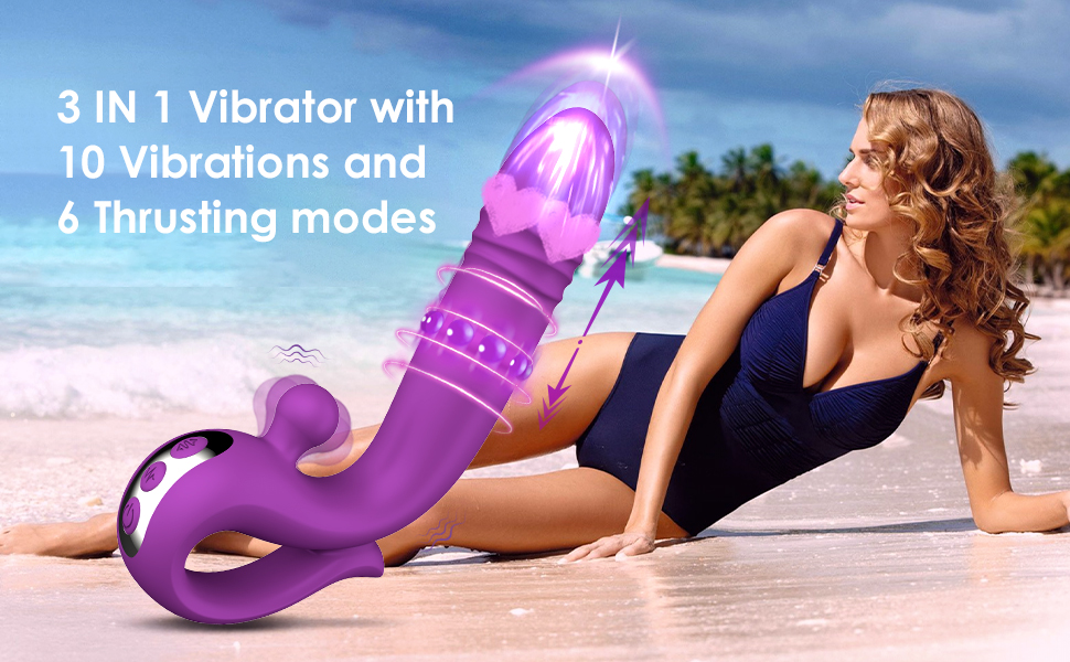 Вібратор для жінок G-Spot Klitoris, сексуальні іграшки для жінок з 10 функцій вібрації, телескопічний вібратор, набір вібраторів для жінок та пар, анальний вібратор, мастурбатор сексуальні іграшки