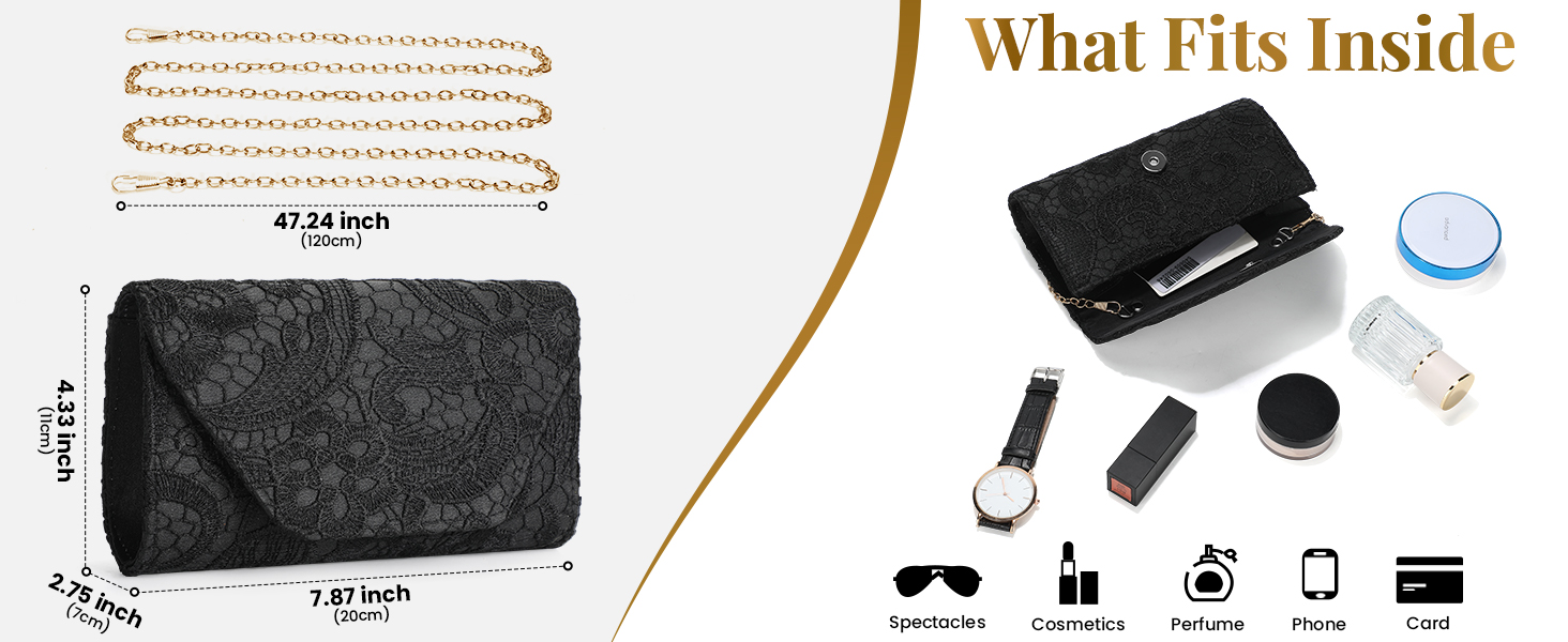 Жіночий вечірній клатч BAIGIO Elegante з мереживом, білий