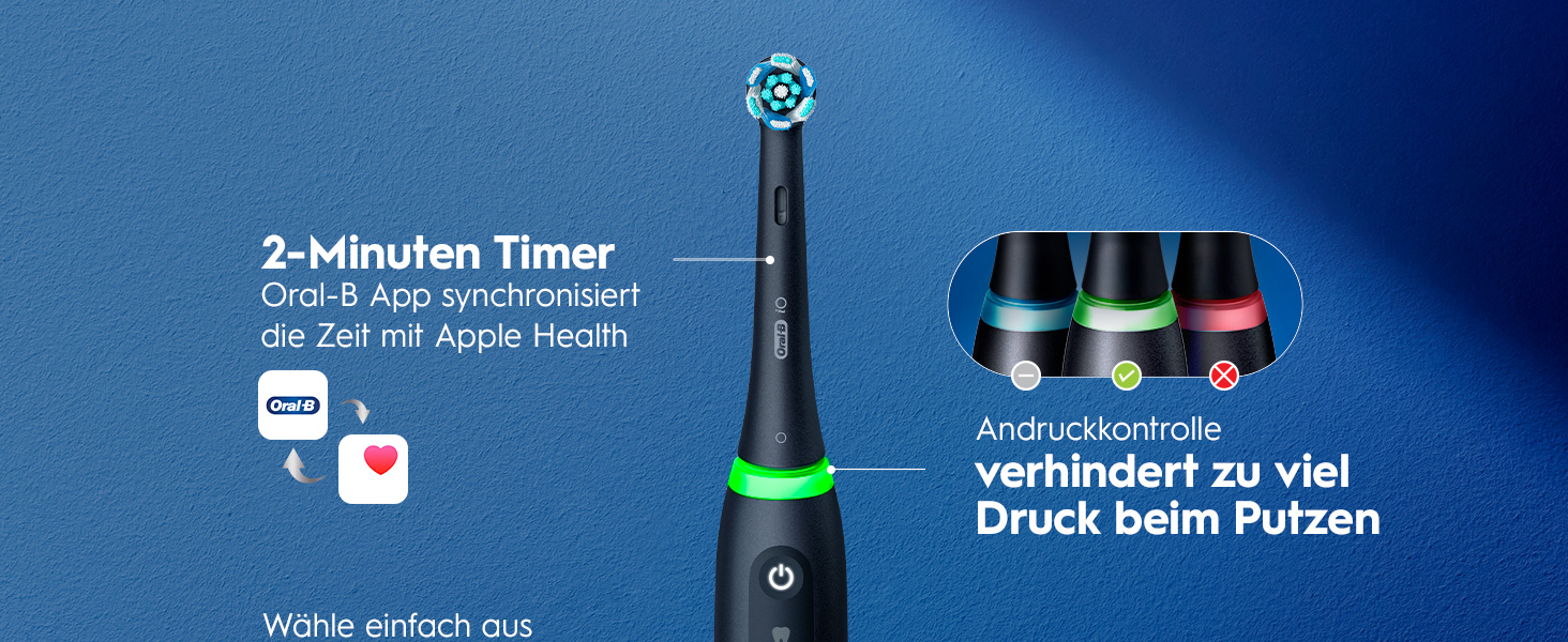 Електрична зубна щітка Oral-B iO Series 5 Matt Black: 5 режимів чищення, насадка та дорожній футляр, чорна