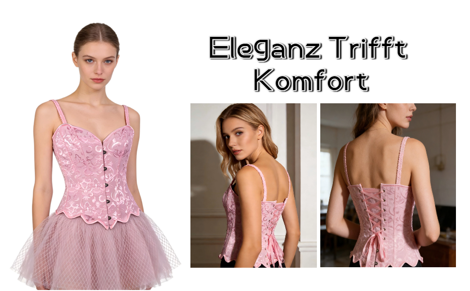 Жіноче корсетне топик з бретелями Overbust, готичний корсет, бюстгальтер, топик, карнавальний костюм, топик для корекції фігури, рожевий, XL