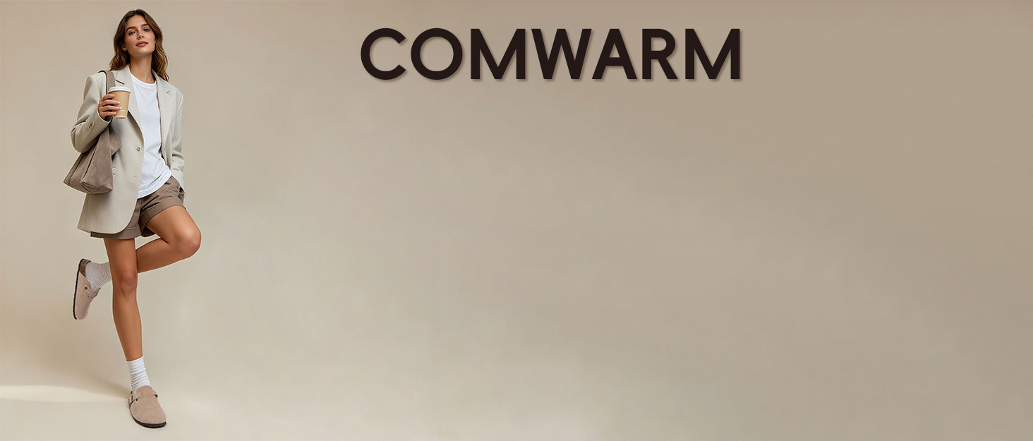 Жіночі літні сандалі-пантолети Comwarm з корковим устілкою, зручні пляжні шлепанці з регульованою пряжкою, коричневі, розмір 39 EU