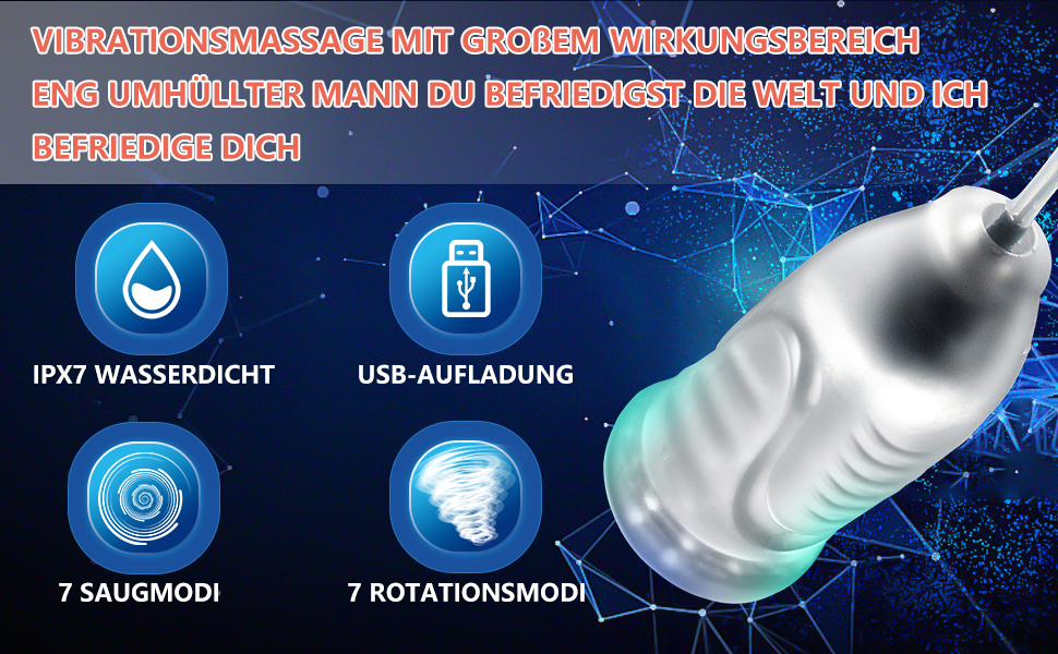 Електричний масажер для чоловіків PLNTLE Fleshlightight з 7 режимами вібрації та всмоктування. Інтимний масажер для чоловіків, компактний, тихий.