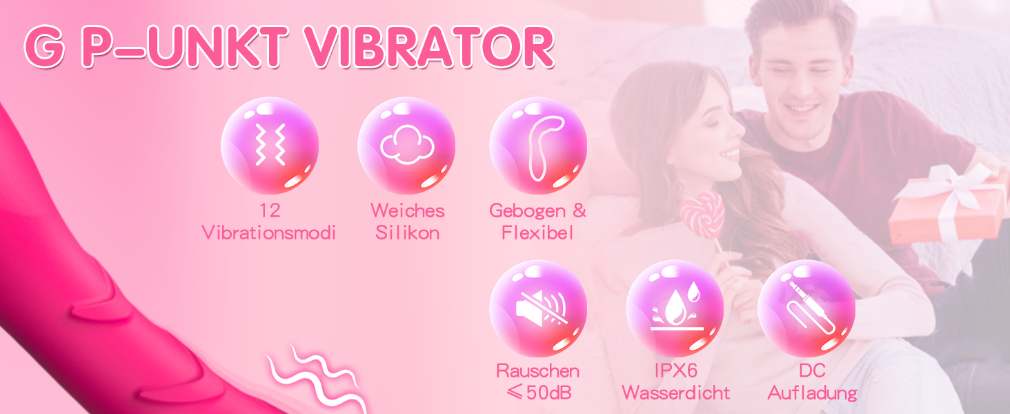 Вібратор для жінок G-Spot, силіконовий стимулятор клітора, 12 режимів вібрації, рожевий колір