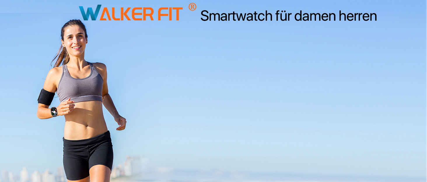 Смарт-годинник WalkerFit A1 Фітнес-трекер з монітором серцебиття та сну, крокомір, водонепроникність IP68, сенсорний екран 1.7