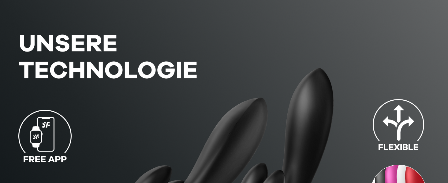 Satisfyer Double Flex Connect: вібратор-зайчик з Bluetooth-керуванням | Для жінок | Водостійкий (IPX7) | Силікон преміум-якість | Інтимні іграшки | Перезаряджається