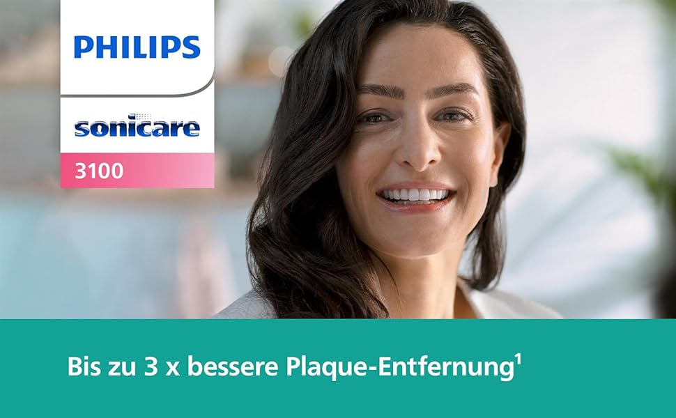 Електрична зубна щітка Philips Sonicare Series 3100 HX4033/21 зі звуковим очищенням, датчиком тиску та дорожнім чохлом, Рожева