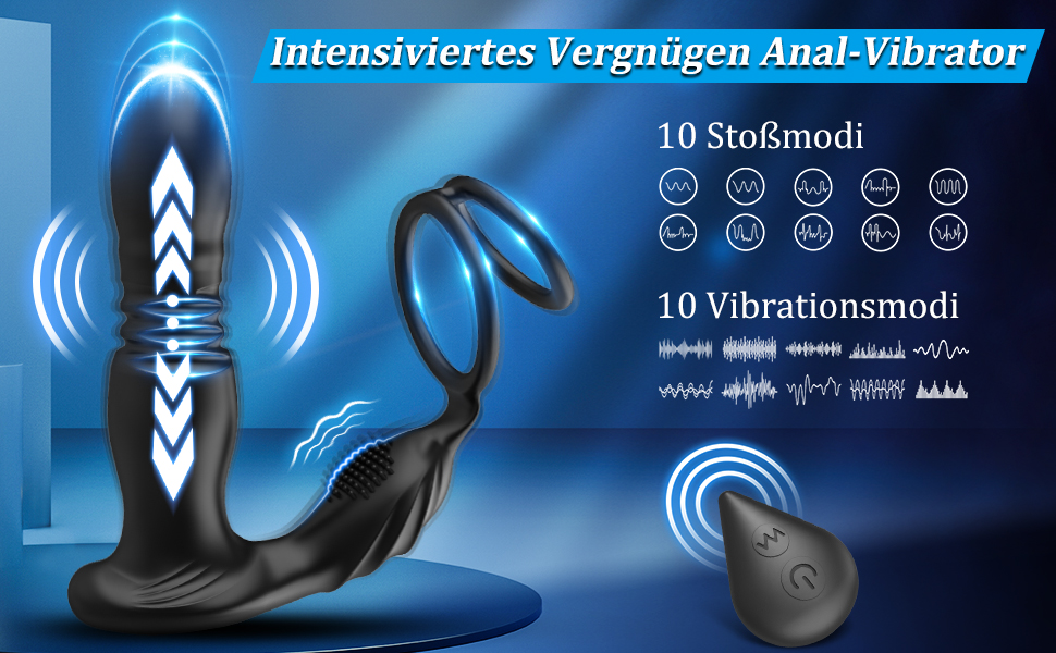 3-в-1 вібратори для анал, масажер простати для чоловіків, секс-іграшки для жінок з 10 режимами вібрації та телескопічною конструкцією