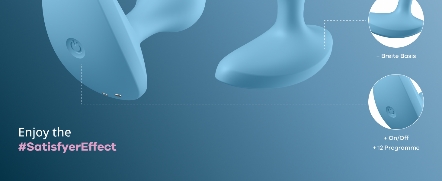 Анальні вібратори Satisfyer Deep Diver Connect App Bluetooth | З керуванням через додаток | Силікон | Водонепроникний IPX7 | Масаж простати для чоловіків та жінок | Компактний та дискретний | З вібрацією | Колір: Синій, Одиничний розмір