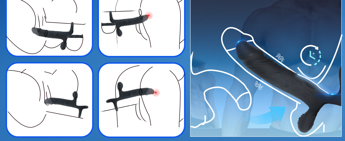 Вібратор для чоловіків, секс-іграшка для пар, 7 режимів вібрації, кільце для яєчок, стимуляція простати, чоловічий дildo, анальний плагін, набір секс-іграшок з пультом керування