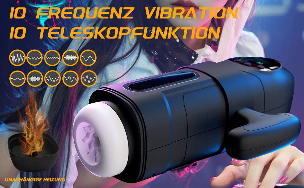 Електричний мастурбатор для чоловіків з телескопічною функцією та сукцією, 9 вібрацій. Іграшка для дорослих, для соло-використання