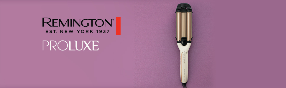 Мультистайлер 4-в-1 Remington ProLuxe CI91AW для завивки та гофре: плойка для пляжних та природних хвиль, цифровий дисплей, регулювання температури до 210°C, колір Біла троянда