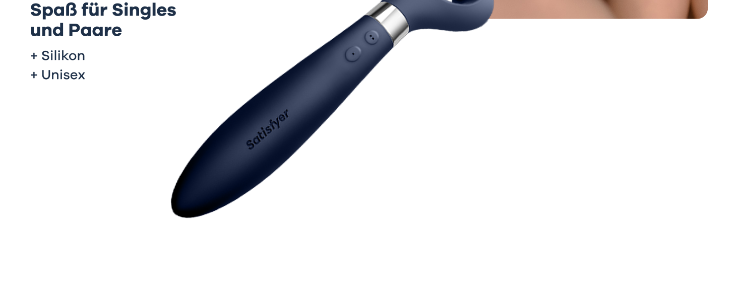 Вібратор Satisfyer Endless Fun для пар: 33 функції, 100 вібрацій, сильний та тихий | Для жінок та чоловіків | Може використовуватись як дildo та для стимуляції клітора | 1 шт. (1 упаковка) (Блакитний)