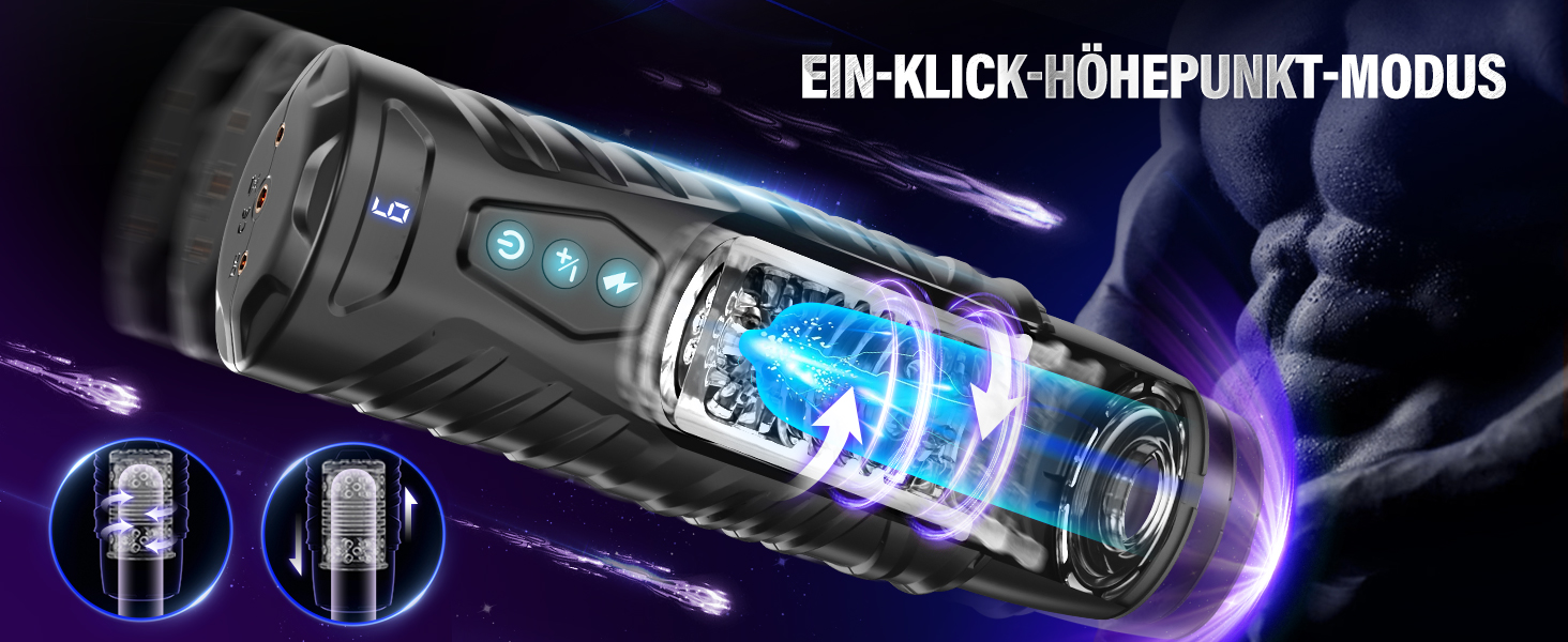 Мастурбатор Honeyexp Sexmaschine з 7 режимами, телескопічною функцією та керуванням через додаток для чоловіків