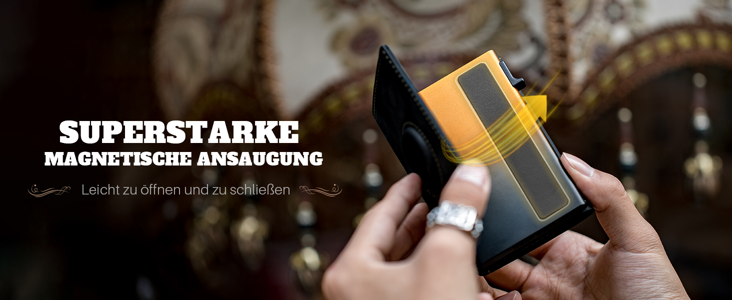 Чоловічий смарт-гаманець DODENSHA MagSnap з RFID-захистом та відділенням для AirTag, компактний картхолдер на 10+ карт з монетницею (Чорно-синій)