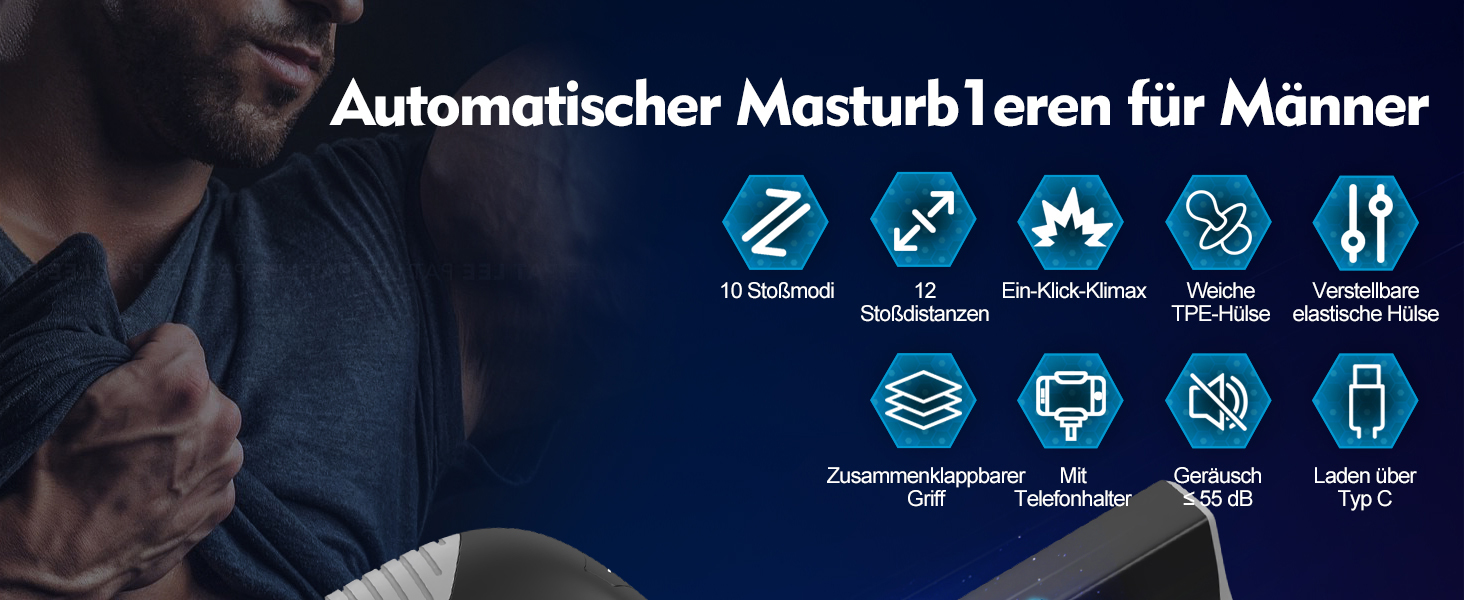 Електричний мастурбатор для чоловіків з підставкою для телефону та складним руків'ям, 12 см, телескопічний, секс-іграшка