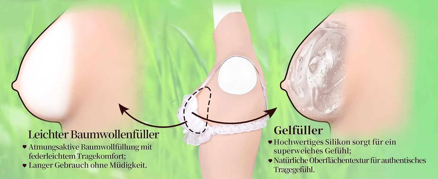 Комбінезон для кросдресерів YEEFAIRY з силікону, з реалістичною формою грудей, S, колір: гель-жовтий