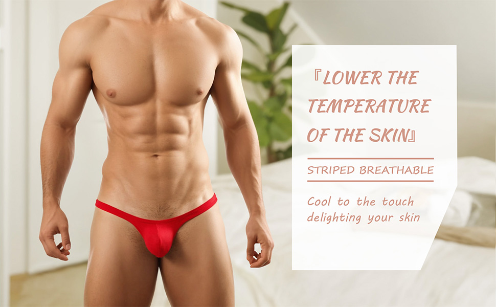 Танга чоловічі безшовні, низька талія, Faringoto (червоний, синій, рожевий, чорний)