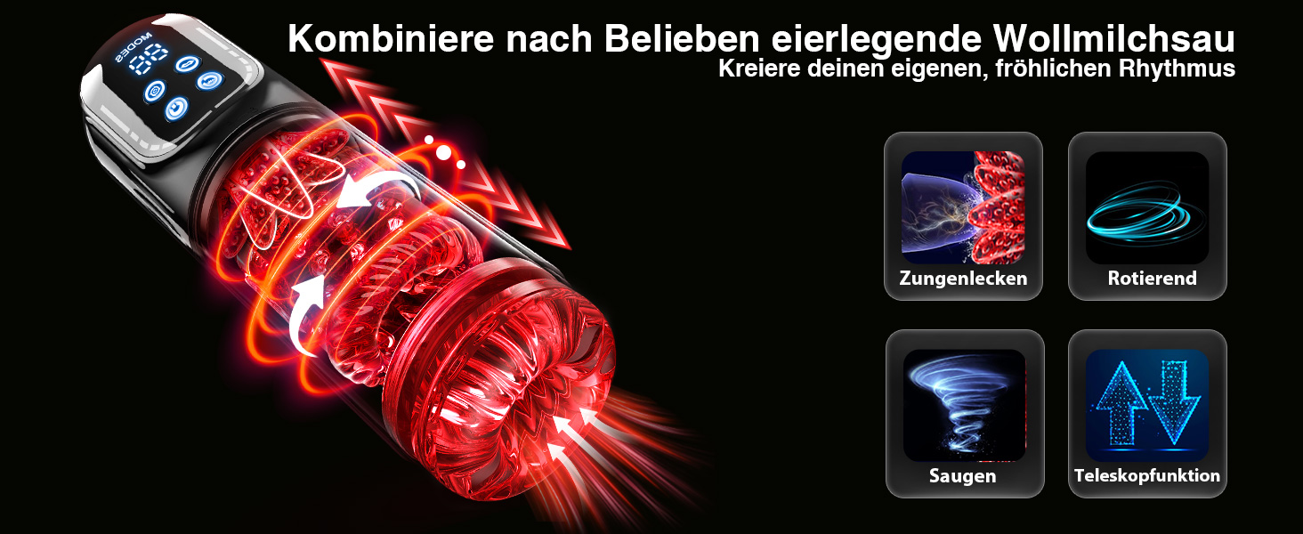 Мастурбатор чоловічий KI VIJISA з 7 режимами: вібрація, ротація, телескопічний, з силікону, для задоволення