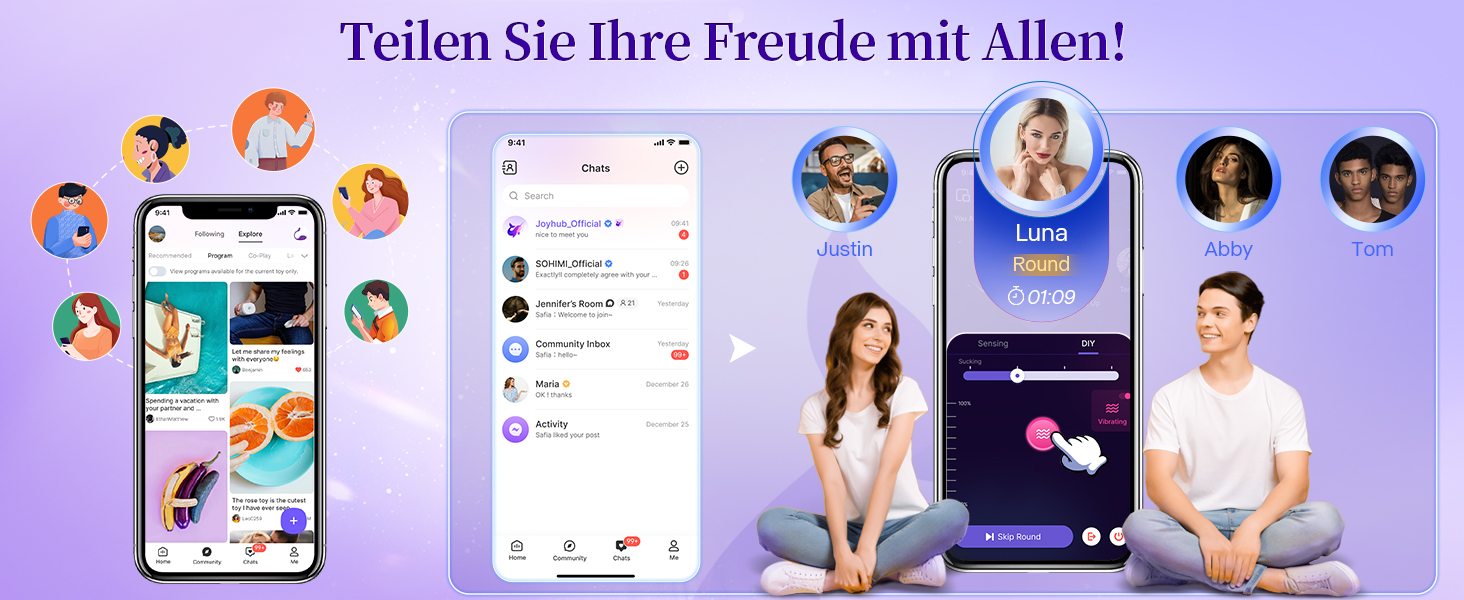 Набір вібраторів для жінок та пар: анальні пробки, стимулятори клітора, G-точка, фіолетовий, універсальний розмір