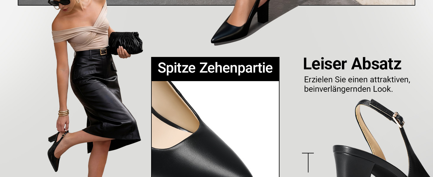 Жіночі туфлі-човники Dream Pairs на підборах з відкритою п'ятою (slingback), білі, розмір 39 EU