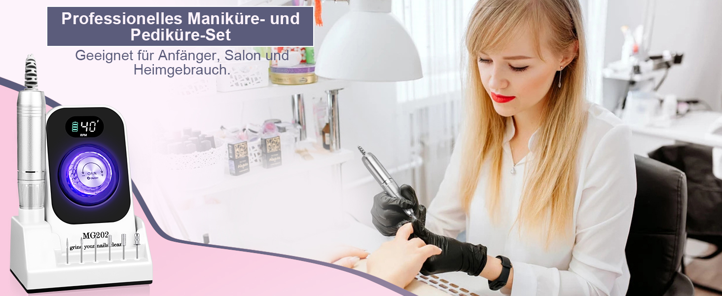 Професійний електричний апарат для манікюру та педикюру Urbuti 12 в 1, фрезер для нігтів 40000 об/хв для гель-лаку, акрилу та натуральних нігтів