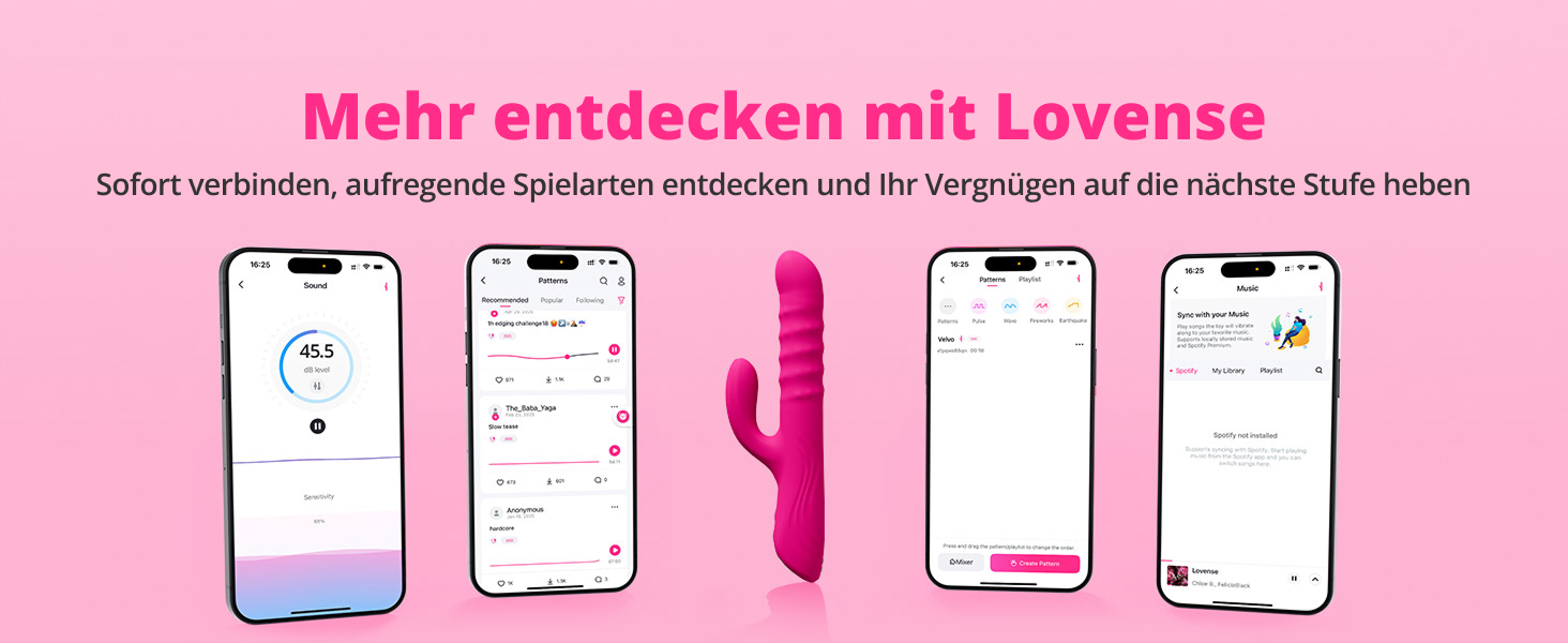 LOVENSE Velvo Rabbit Вібратор для жінок - стимулятор клітора з додатковою вібрацією G-точки, управління через додаток, водонепроникний IPX7